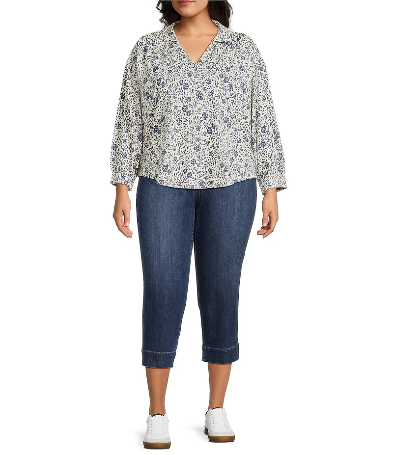 Westbound Plus Size Pull On High Rise Crop Pants