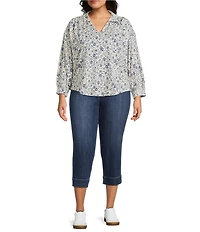 Westbound Plus Size Pull On High Rise Crop Pants