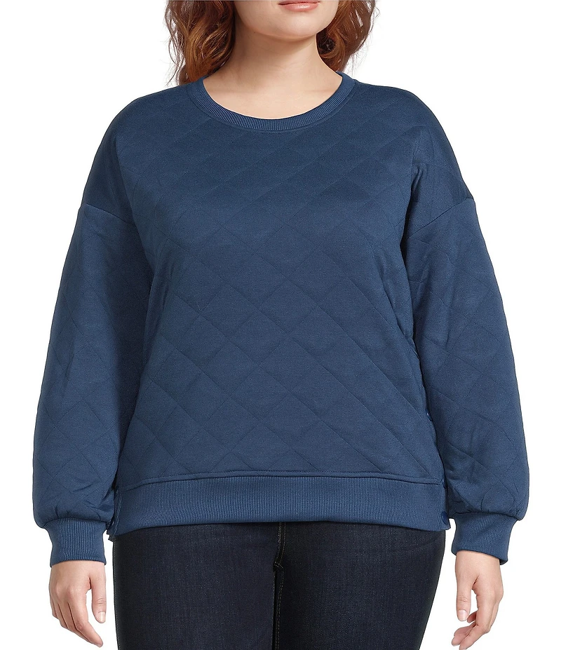 Westbound Plus Size Quilted Long Sleeve Top