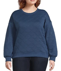 Westbound Plus Size Quilted Long Sleeve Top