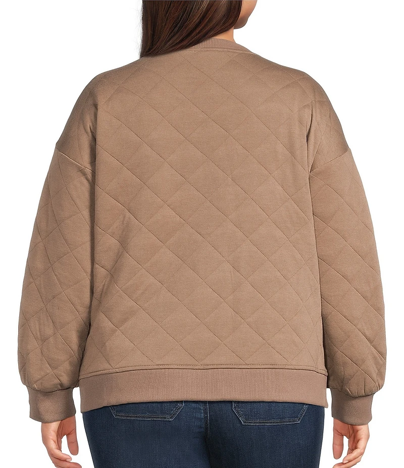 Westbound Plus Size Quilted Long Sleeve Top