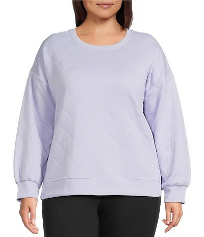 Westbound Plus Size Quilted Long Sleeve Top