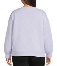 Westbound Plus Size Quilted Long Sleeve Top