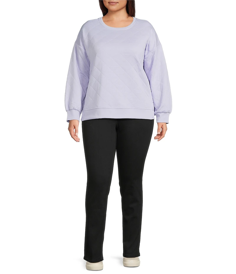 Westbound Plus Size Quilted Long Sleeve Top