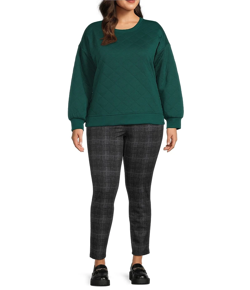 Westbound Plus Size Quilted Long Sleeve Top