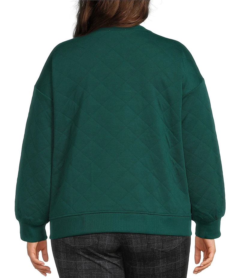 Westbound Plus Size Quilted Long Sleeve Top
