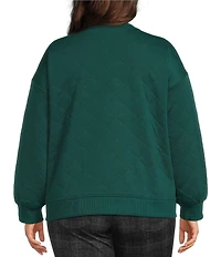 Westbound Plus Size Quilted Long Sleeve Top