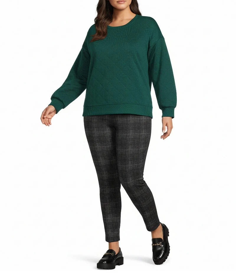 Westbound Plus Size Quilted Long Sleeve Top