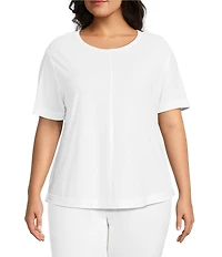 Westbound Plus Size Short Sleeve Crew Neck Top