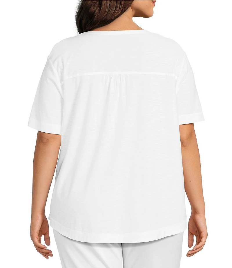 Westbound Plus Size Short Sleeve Crew Neck Top
