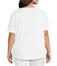 Westbound Plus Size Short Sleeve Crew Neck Top