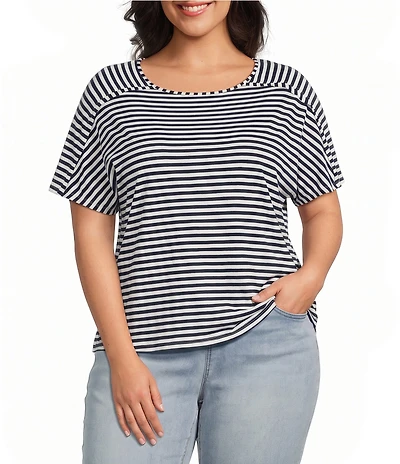 Westbound Plus Size Short Sleeve Crew Neck Top