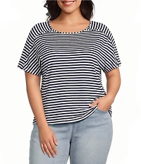 Westbound Plus Size Short Sleeve Crew Neck Top