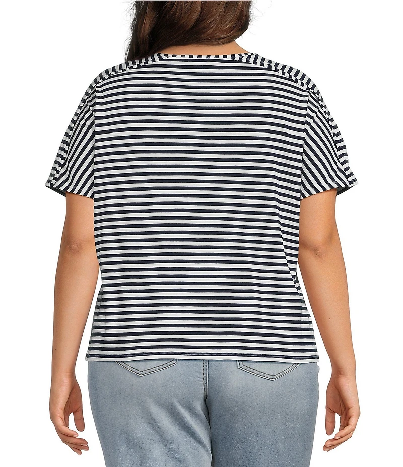 Westbound Plus Size Short Sleeve Crew Neck Top