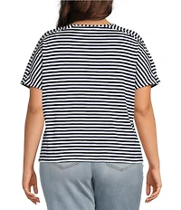Westbound Plus Size Short Sleeve Crew Neck Top