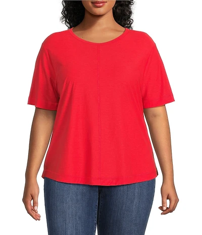 Westbound Plus Size Short Sleeve Crew Neck Top