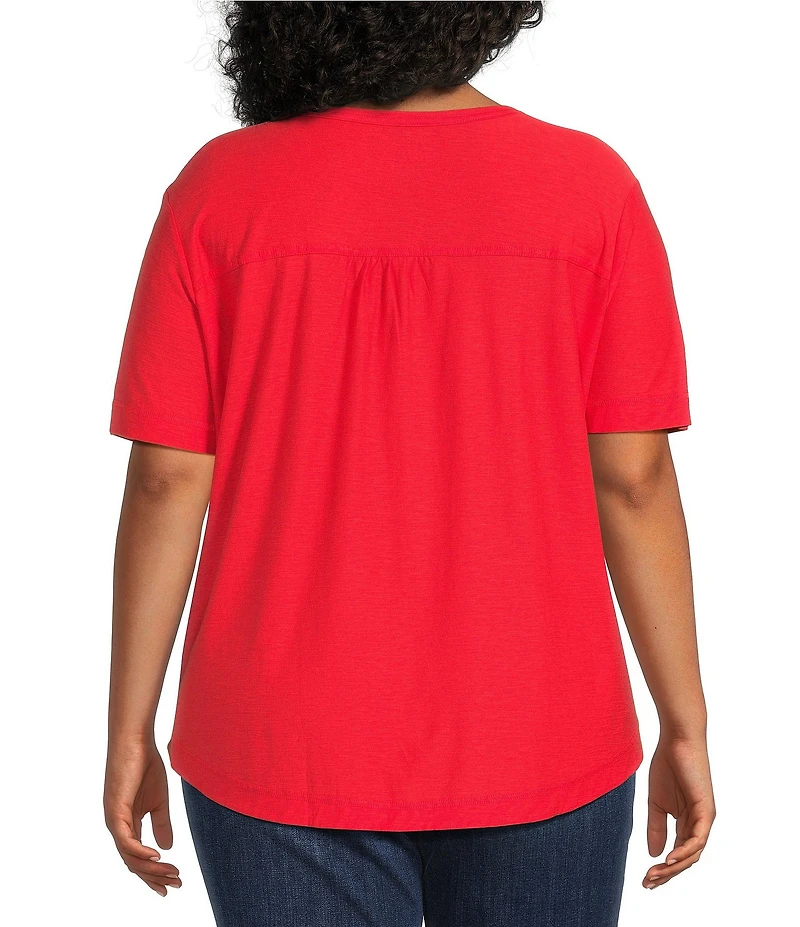 Westbound Plus Size Short Sleeve Crew Neck Top