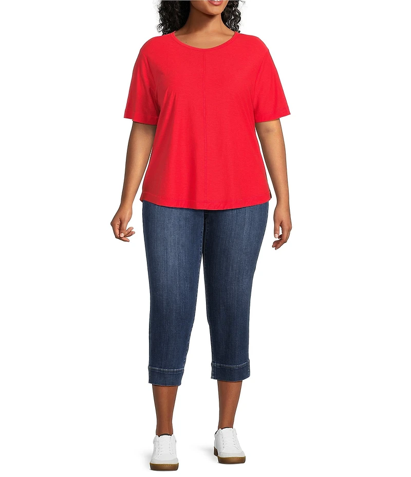 Westbound Plus Size Short Sleeve Crew Neck Top