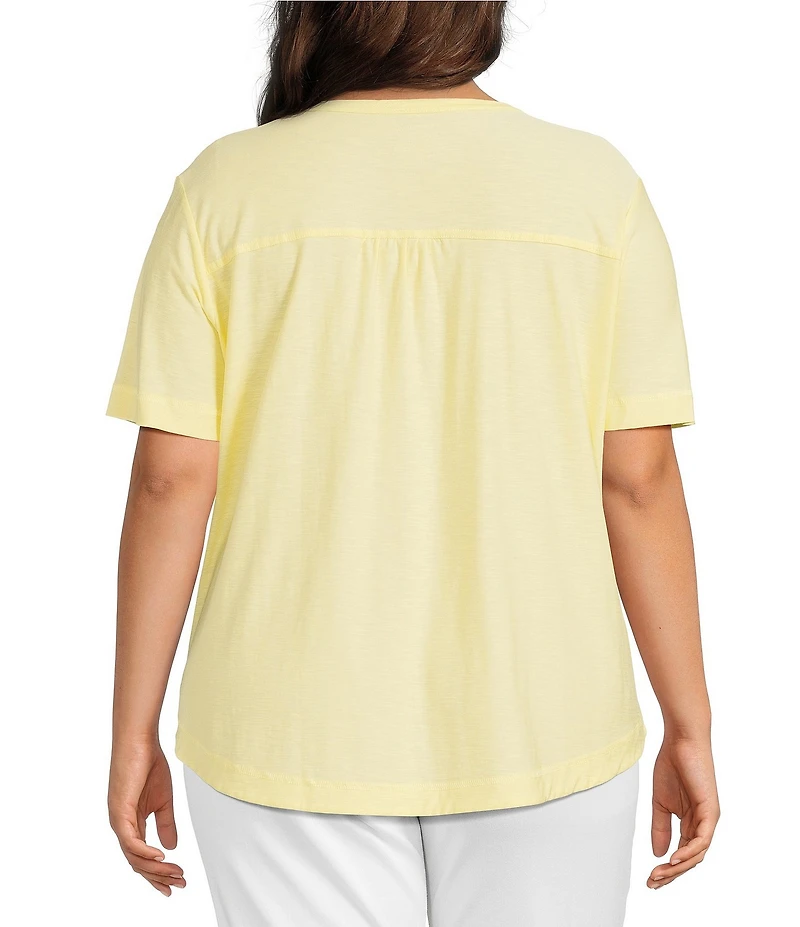 Westbound Plus Size Short Sleeve Crew Neck Top
