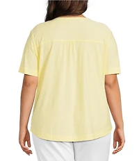 Westbound Plus Size Short Sleeve Crew Neck Top