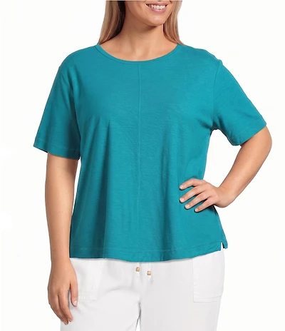 Westbound Plus Size Short Sleeve Crew Neck Top