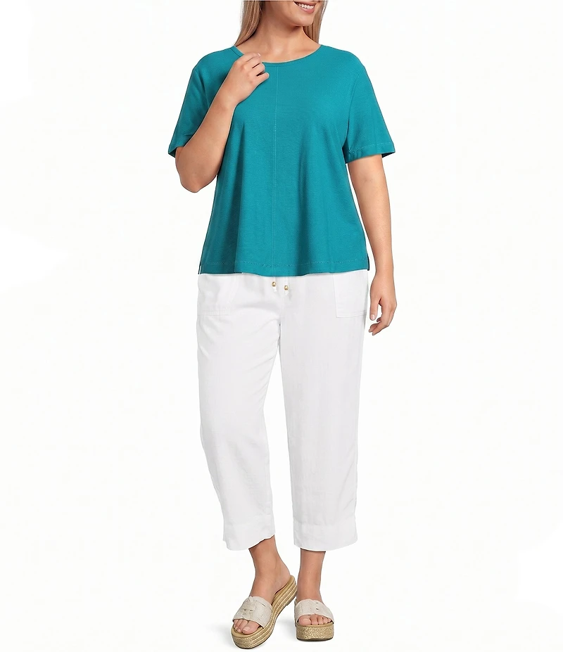 Westbound Plus Size Short Sleeve Crew Neck Top