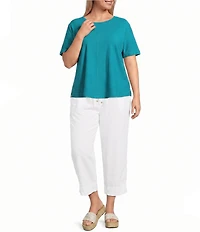 Westbound Plus Size Short Sleeve Crew Neck Top
