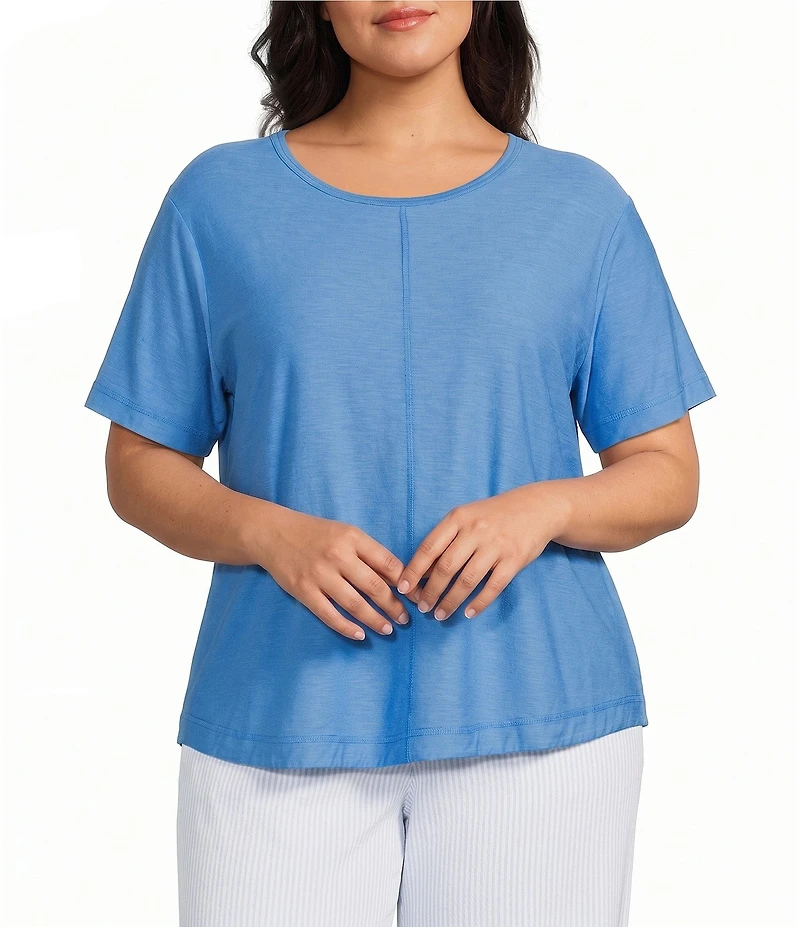 Westbound Plus Size Short Sleeve Crew Neck Top