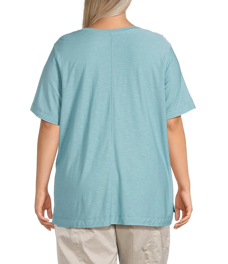 Westbound Plus Size Short Sleeve Crew Neck Top