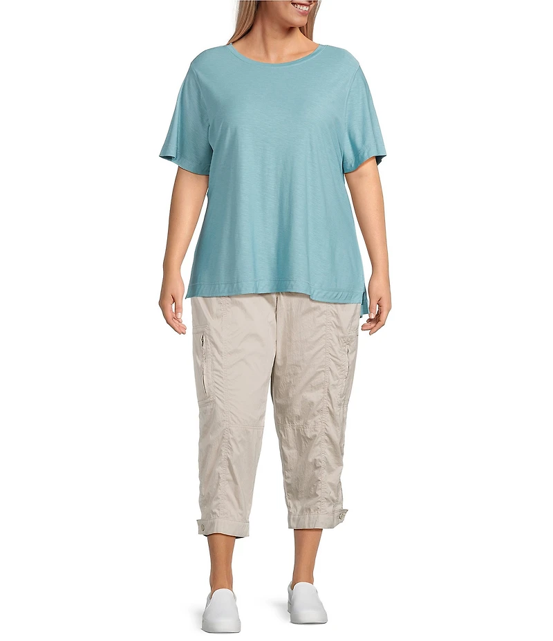 Westbound Plus Size Short Sleeve Crew Neck Top