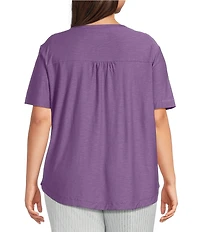 Westbound Plus Size Short Sleeve Crew Neck Top