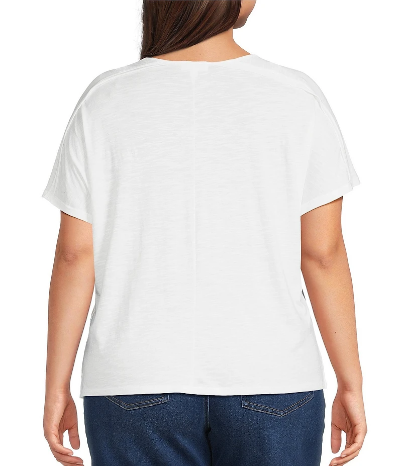Westbound Plus Size Short Sleeve Crew Neck Top