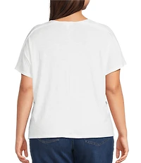 Westbound Plus Size Short Sleeve Crew Neck Top