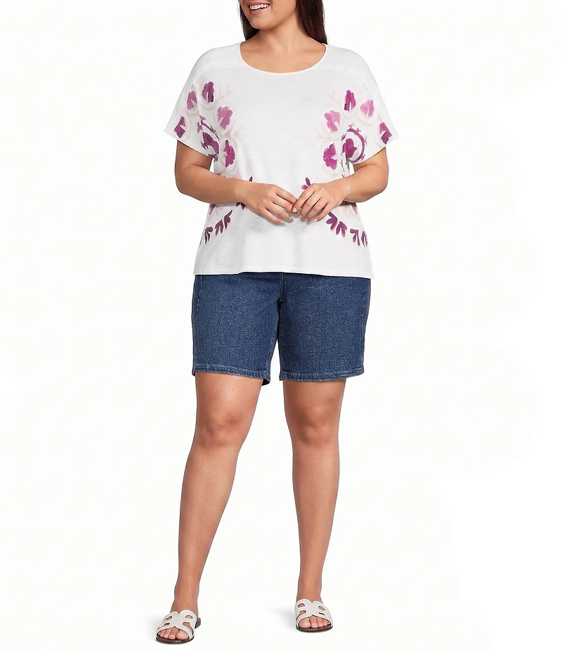 Westbound Plus Size Short Sleeve Crew Neck Top
