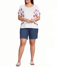 Westbound Plus Size Short Sleeve Crew Neck Top
