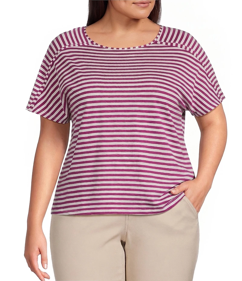 Westbound Plus Size Short Sleeve Crew Neck Top