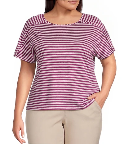 Westbound Plus Size Short Sleeve Crew Neck Top