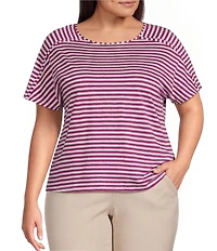 Westbound Plus Size Short Sleeve Crew Neck Top