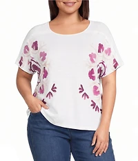 Westbound Plus Size Short Sleeve Crew Neck Top