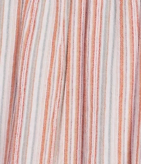 Westbound Plus Size Short Sleeve Stripe Square Neck Top