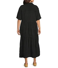 Westbound Plus Size Short Sleeve V-Neck Maxi Dress