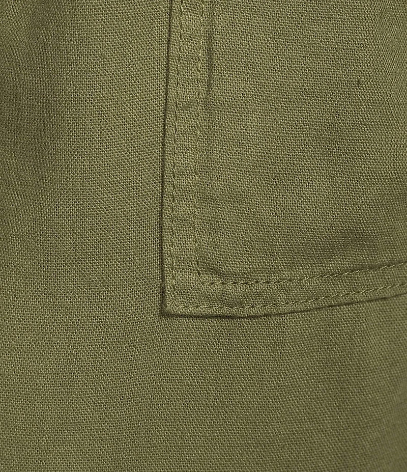 Westbound Plus Size Solid Pull On Linen Blend Crop Pants