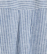 Westbound Plus Size Stripe Print 3/4 Sleeve V-Neck Top