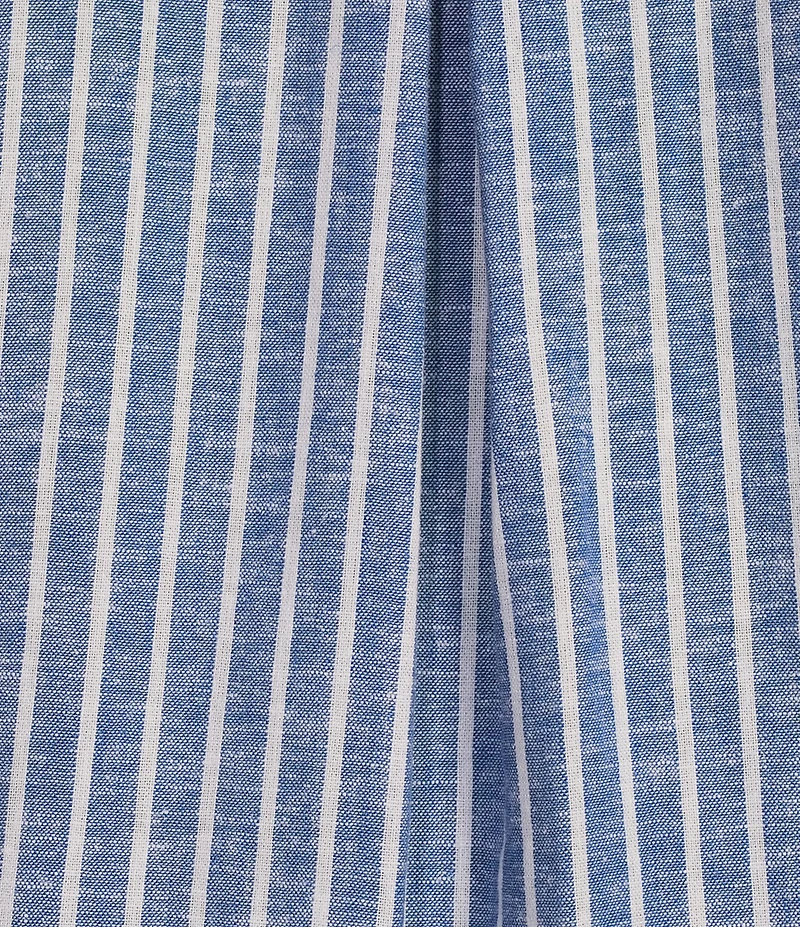 Westbound Plus Size Stripe Short Sleeve V-Neck Tie Front Top