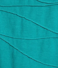 Westbound Plus Size Textured Elbow Sleeve Henley Top