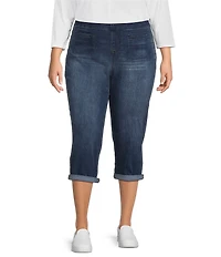 Westbound Plus Size the HIGH RISE fit Crop Pull-On Denim Jeans