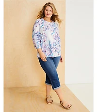 Westbound Plus Size the HIGH RISE fit Crop Pull-On Denim Jeans