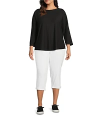 Westbound Plus Size the HIGH RISE fit Crop Pull-On Pants