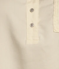 Westbound Plus Size Woven 3/4 Roll-Tab Sleeve Henley Top