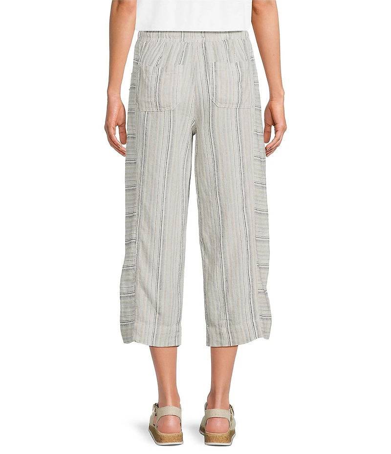 Westbound Pull On Linen-Blend Crop Pants